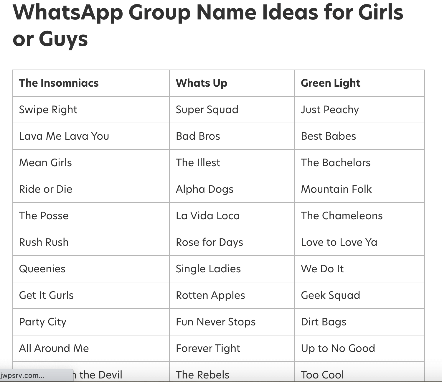 cool whatsapp group names for boys